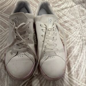 OC On Cloud Swiss tennis/pickle ball shoe with lavender sole. Lightly worn.